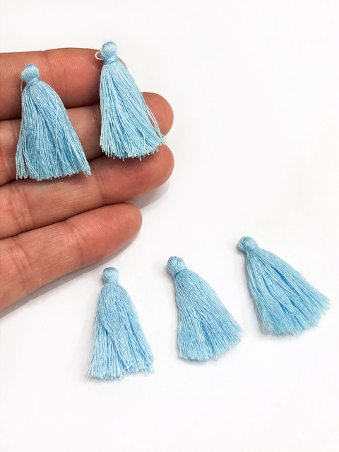 COD 6495 - Franja Tassel 3cm Azul Bebê - PAR