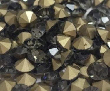 COD 6641 - Pedra de Strass SS22 Black Zircon - 10 Unidades