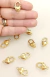 COD 4834 - Fecho Lagostão Coração 22mm Dourado - Unidade