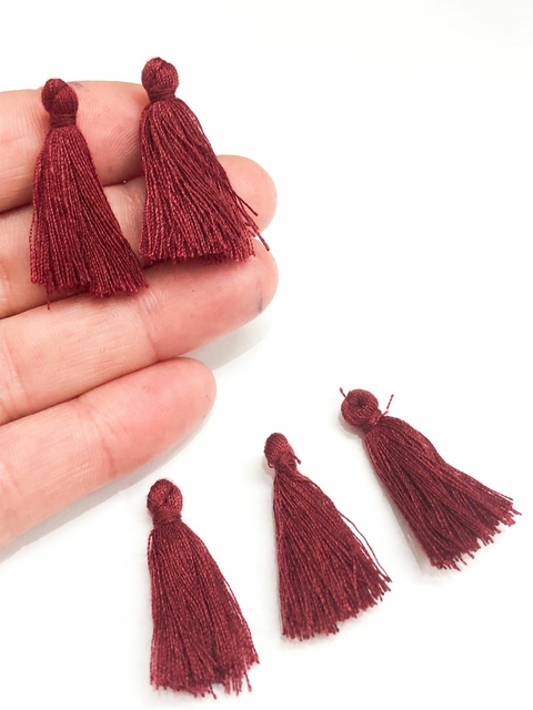 COD 6492 - Franja Tassel 3cm Bordô - PAR