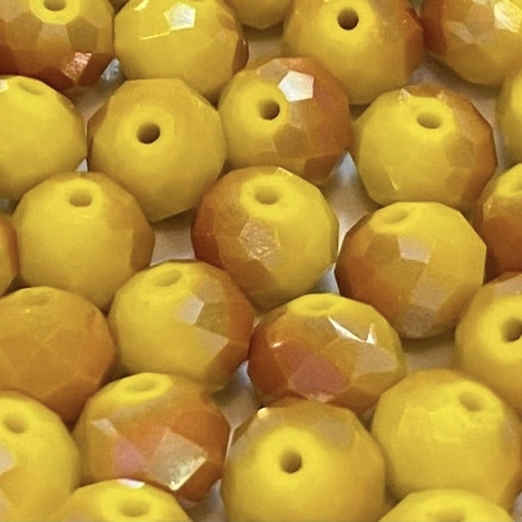 COD 8783 - Cristal 12mm Amarelo Mesclado - Aprox. 60 Pedras