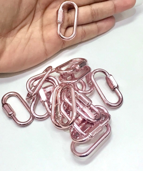 COD 6284 - Pingente Fecho Fake Rosa - Unidade