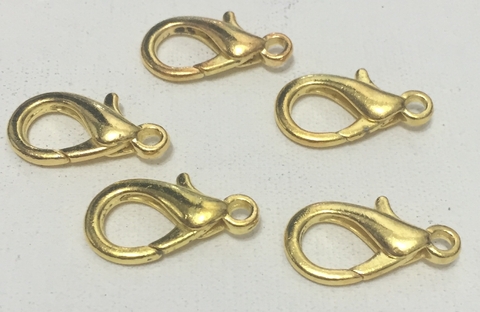 COD 1402 - Fecho Lagosta 22mm Dourado (SEM BANHO) - 3 Unidades