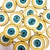 COD 6703 - Pingente Resinado Dourado Amarelo 20mm Olho Grego - Unidade - comprar online