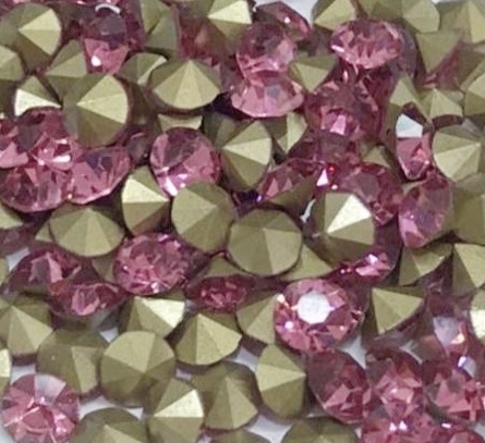 COD 6630 - Pedra de Strass SS22 Rose Zircon - 10 Unidades