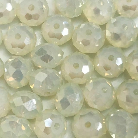 COD 2354 - Cristal 4mm White Opal Amarelado - Aprox. 140 Pedras