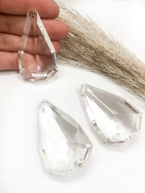 COD 9253 - Pingente de Cristal Gota 50mm - Unidade