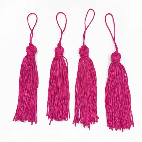 COD 3315 - Tassel de Malha 7,0cm Fuchsia - Unidade