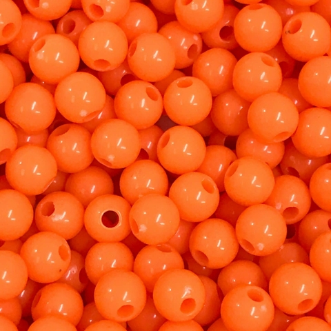 COD 8575 - Bola de Plástico 6mm Laranja Neon - 10 Gramas