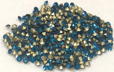 COD 2690 - Pedras de Strass SS12/PP24 Indicolite - Pacote com 30 Pedras