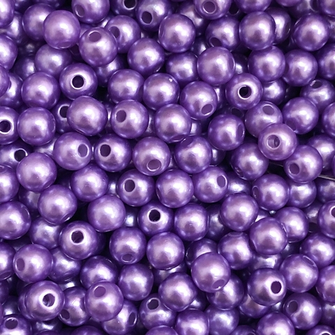 COD 3865 - Pérola de Abs 6mm Roxo - 10 Gramas
