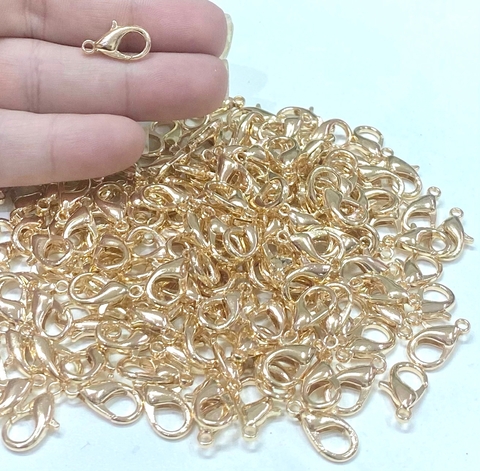 COD 6360 - Fecho Lagosta 15mm Ouro Cataforético - 5 unidades