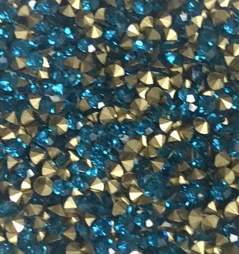 COD 2842 - Pedras de Strass SS10/PP21 Indicolite - 30 Unidades.
