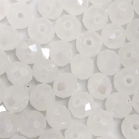 COD 1522 - Cristal 10mm Branco Fosco AB - Aprox. 65 Pedras