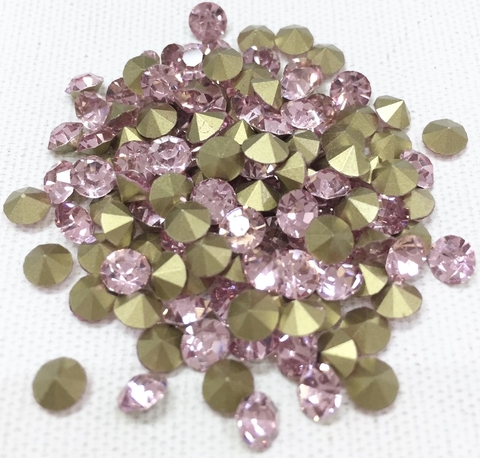 COD 6557 - Pedras de Strass SS20 Light Rose - Pacote com 10 Pedras
