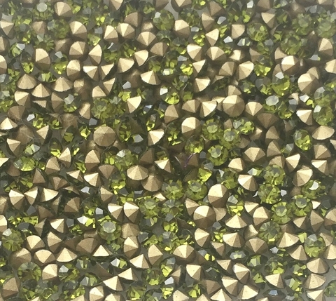 COD 571 - Pedras de Strass Ss10/Pp21 Olivine - 30 Unidades