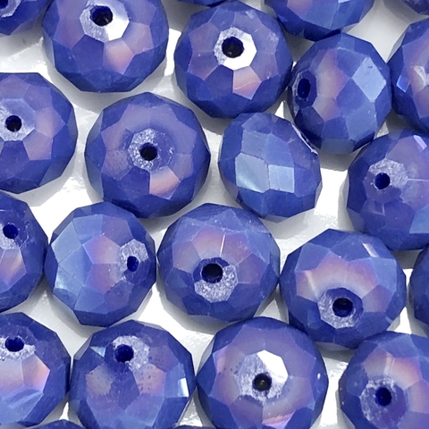 COD 9339 - Cristal 12mm Azul Royal Irizado - Aprox. 60 Pedras