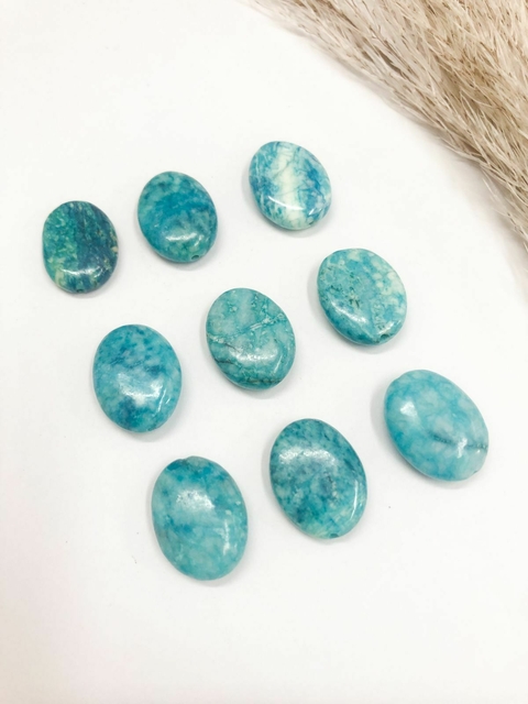COD 5514 - Pedra Natural Passante 1,9 x 1,5 Ágata Azul - Unidade