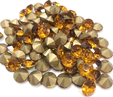 COD 7350 - Pedra de Strass SS39 Topaz - Unidade