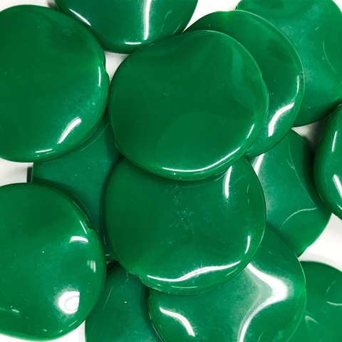 COD 5904 - Pedras de Acrílico 30mm Pastilha Verde Bandeira - 2 Unidades