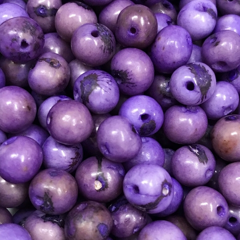 COD 8519 - Semente de Açaí 10mm Roxo - 25 Unidades