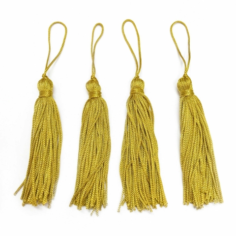 COD 9008 - Tassel de Malha 7,0cm Ouro Velho - Unidade