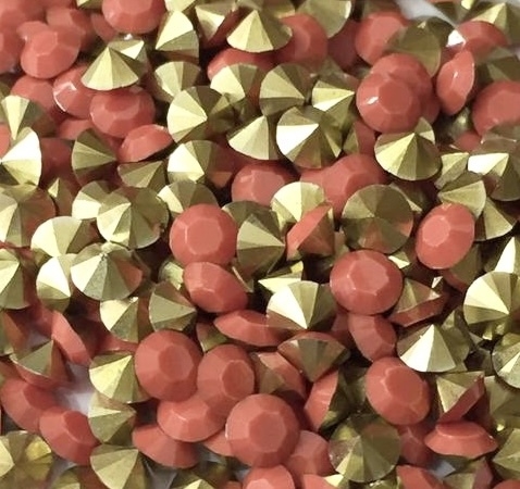 COD 7329 - Pedra de Strass SS10/PP21 Coral - 30 Unidades