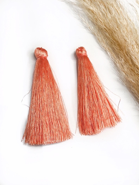 COD 7285 - Tassel Franja 6,5cm Salmão - PAR