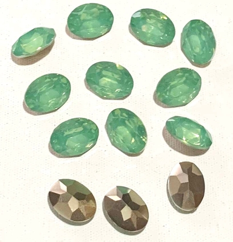 COD 3925 - Chaton Base Côncava Oval 13x18 - 2 Unidades
