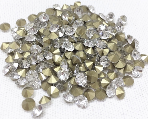 COD 6566 - Pedras de Strass SS20 Crystal - Pacote com 10 Pedras