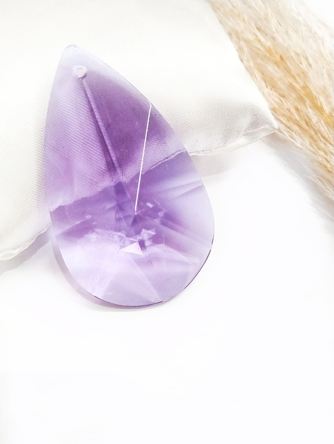 COD 3291 - Pingente de Cristal Lágrima Lavanda 6.3x3.7 - Unidade