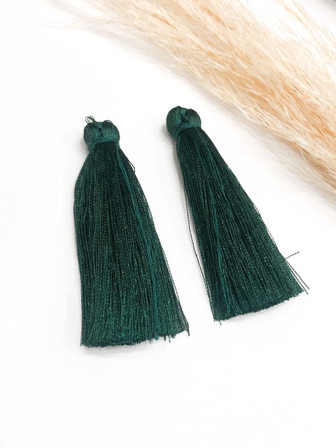 COD 512 - Tassel Franja 6,5cm Verde Escuro - PAR