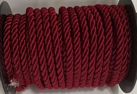 COD 4193 - Cordão de São Francisco 6mm Marsala - 1 Metro