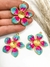 COD 4952 - Pingente 4.2x4.3cm Flor Resinado TieDye - Unidade na internet