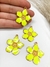 COD 4699 - Pingente Flor 3.0x3.4cm Amarelo Neon Resinado - Unidade na internet