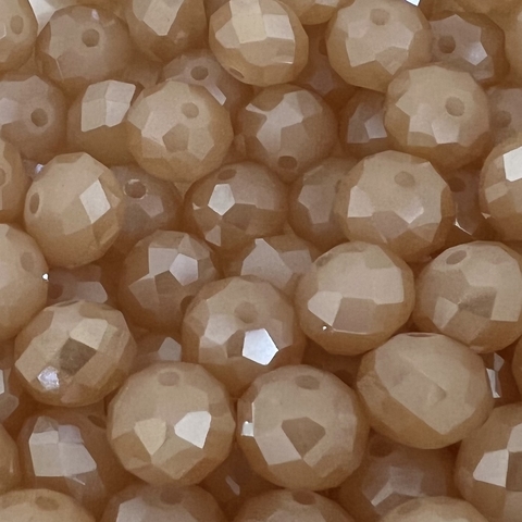 COD 8436 - Cristal 10mm Doce de Leite Irizado - Aprox. 65 Pedras