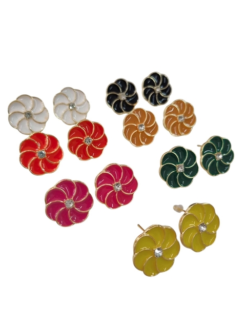 COD PP085 - Brinco Resinado Flor C/Strass - PAR