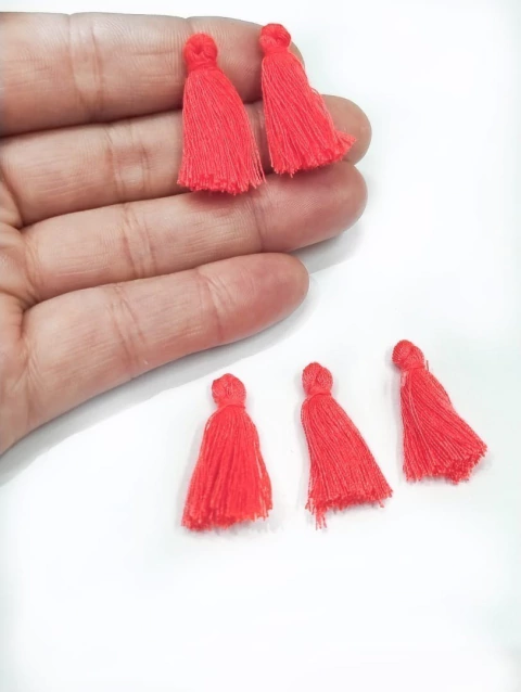 COD 9095 - Franja Tassel 3cm Chiclete - PAR