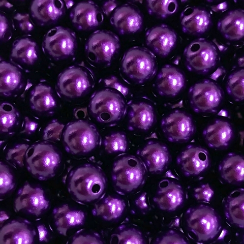 COD 6324 - Pérola de Abs 8mm Roxo Escuro - 10 Gramas