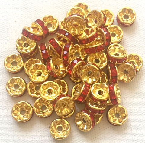 COD 1558 - Rondela 8mm Vermelha - Unidade