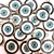 COD 6700 - Pingente Resinado Dourado Preto 20mm Olho Grego - Unidade - comprar online