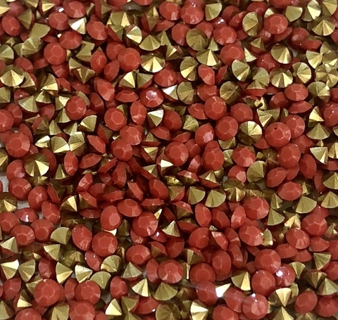 COD 2827 - Pedras de Strass SS10/PP21 Coral - 30 Unidades