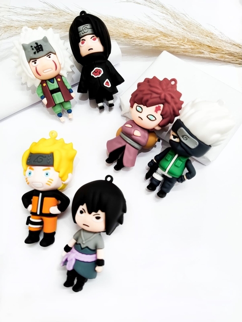 COD 9841 - Pingente Emborrachado 6.5x3.0 Naruto - Unidade