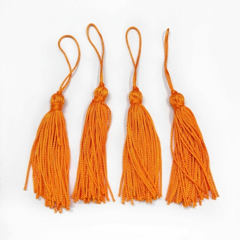 COD 3319 - Tassel de Malha 7,0cm Laranja Cenoura - Unidade
