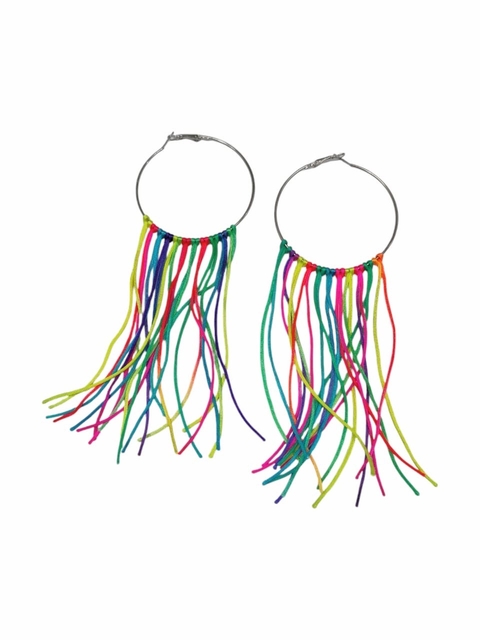 COD PP112 - Argola Prateada 6cm Carnival - PAR