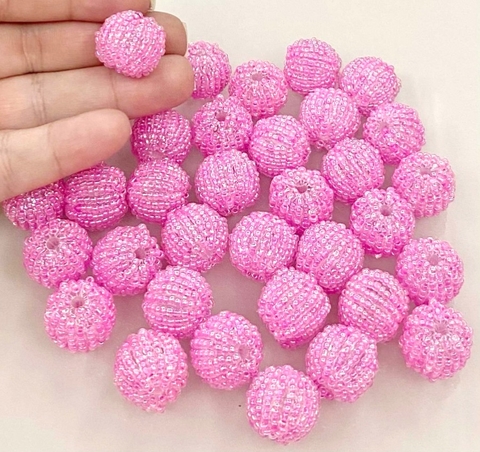 Bola Revestida de Miçangas 18MM - Unidade