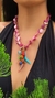 COD PP015 - Colar de Pedra Natural Madrepérolas Pink Com Penduricalhos - Unidade - comprar online