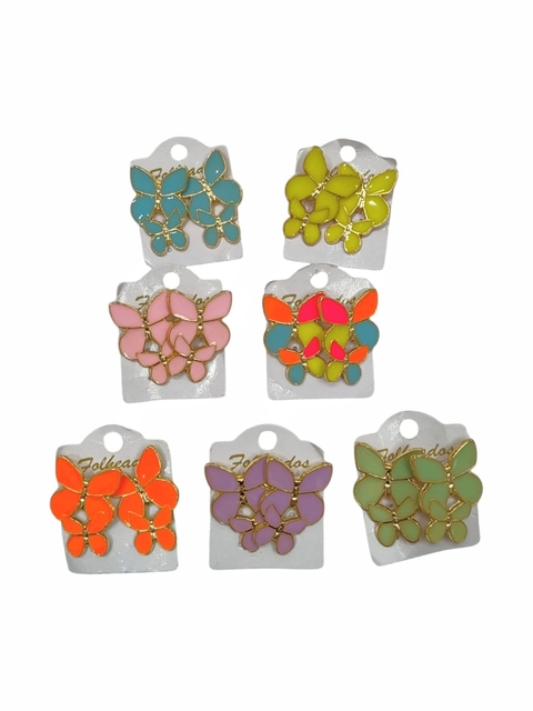 COD PP110 - Brinco Borboletas Colors - PAR