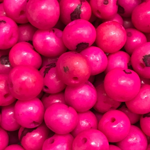COD 9415 - Semente de Açaí 10mm Pink - 25 Unidades