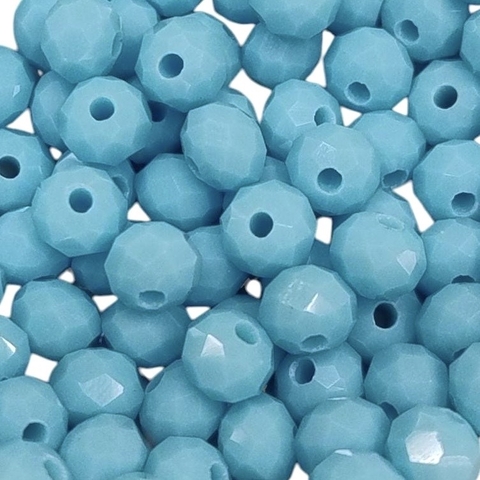 COD 2584 - Cristal 6mm Azul Celeste Claro - Aprox. 90 Pedras